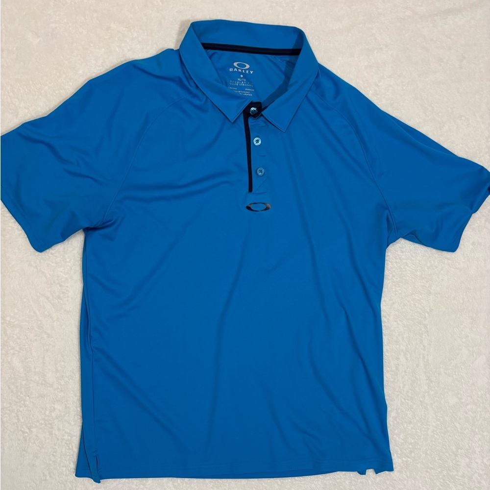 Oakley Vibrant Blue Polo Golf Shirt EUC Size XL Country Club